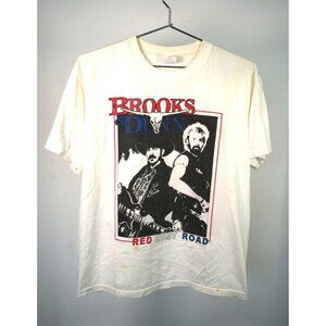 Vintage Anvil Brooks & Dunn Red Dirt Road Tour Tee Shirt White Single Stitch